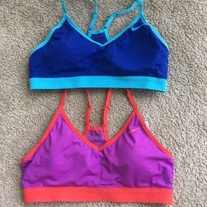 2 Nike Sports Bras - Size large!
